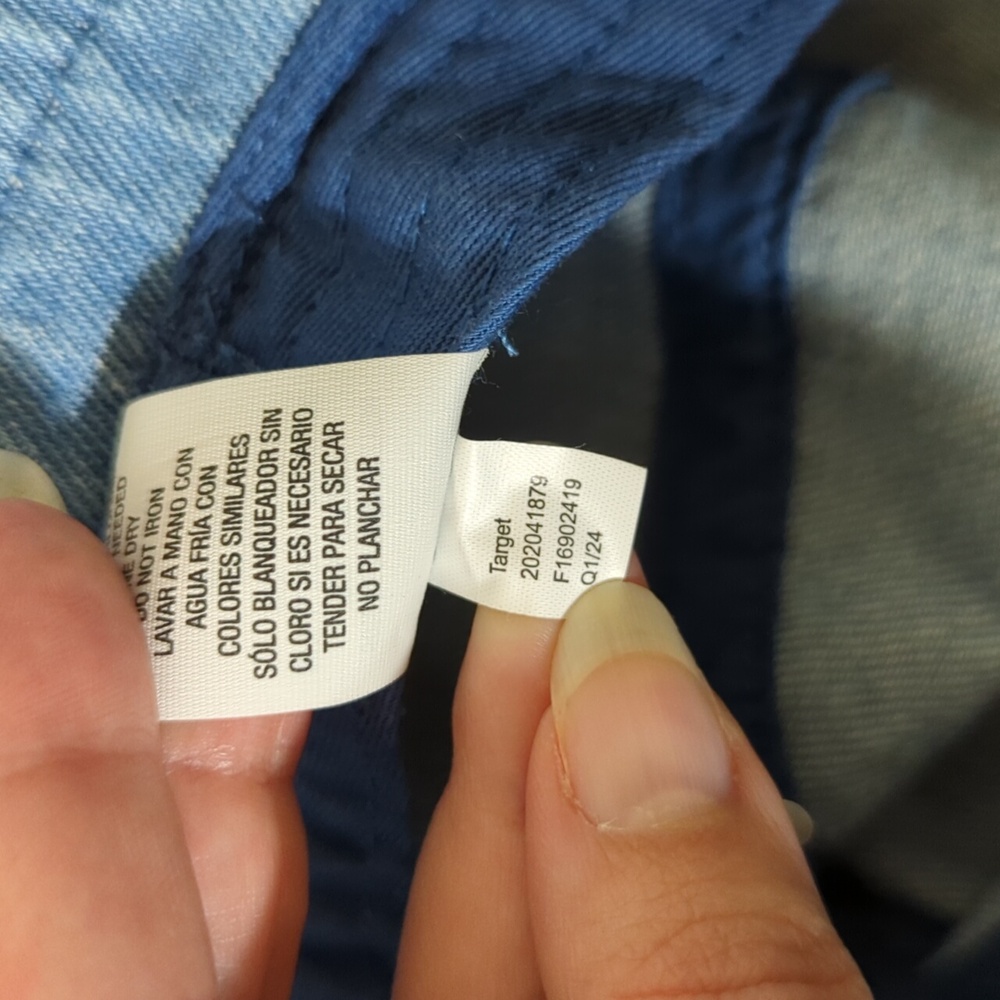 Denim Smiley Face Bucket Hat - Picture 4 of 5